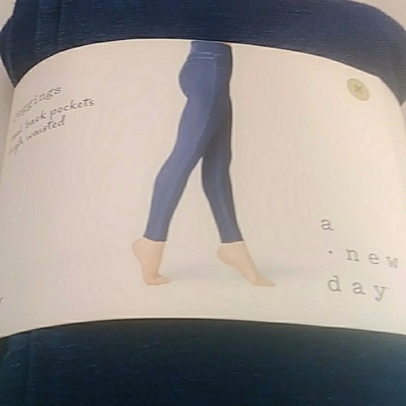 A New Day Women's High-Waist Jeggings  Dark Blue, Size S (4-6) - Picture 1 of 5